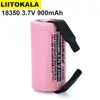1-40PCS Liitokala ICR 18350 900mAh 8A rechargeable lithium battery 3.7V cylindrical lamp electronic cigarette + DIY nickel sheet ► Photo 2/4