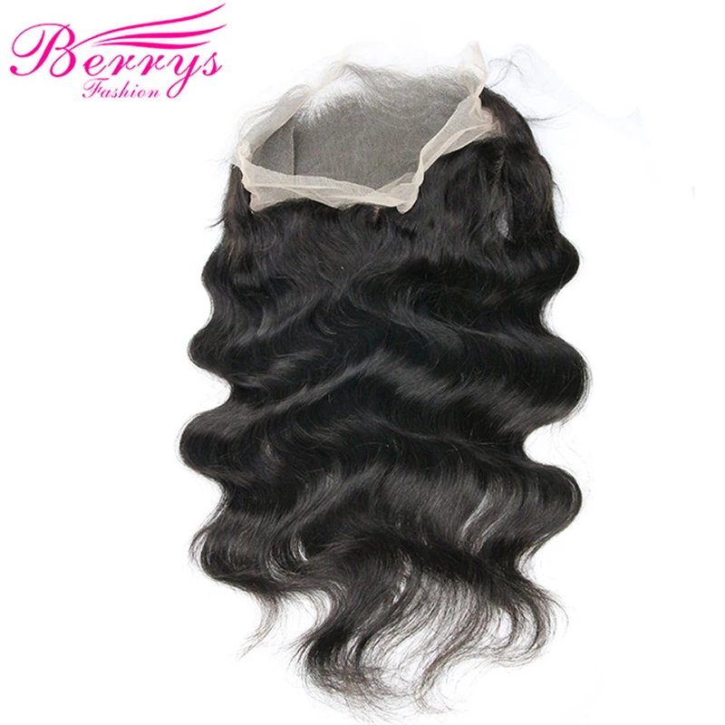 

TRANSPARENT 360 Lace Frontal Body Wave 22x4 Pre Plucked with Adjustable Strap Bleached Knots Virgin Hair Frontal Berrys Fashion