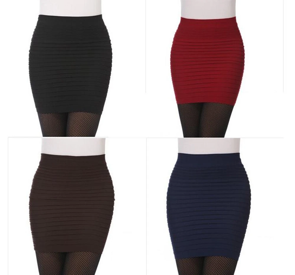 pleated business skirt