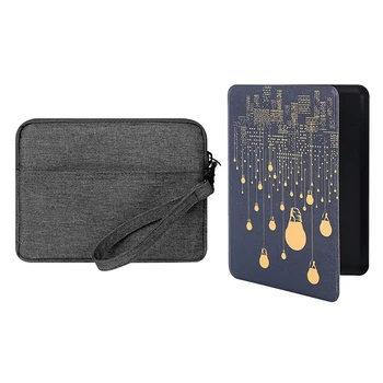 

1 Pcs Case for Amazon Kindle Paperwhite 4 Smart Cover & 1 Pcs 6 Inch Ebook Shockproof Sleeve Tablet E-Reader Bag