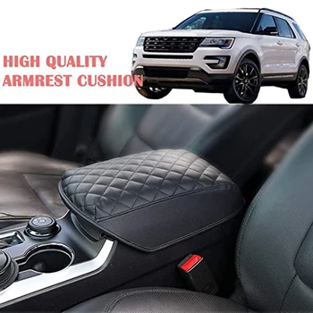 

Center Console Cover PU Leather Anti-Slip Armrest Cover for Ford Explorer SUVs 2011-2019