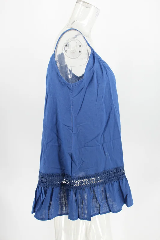 Женские майки, летние, Boho, без рукавов, безрукавка, для девушек, свободные, повседневные, безрукавка, Слип, свободные, базовые, одноцветные, на каждый день, открытые, с оборками, Длинные Топы