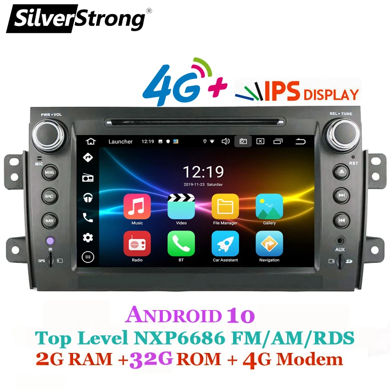8 дюймовое 2Din автомобильное радио DVD для SUZUKI SX4 Android10 SilverStrong MP3 FIAT Sedici Navitel GPS Navi|Мультимедиаплеер авто| |