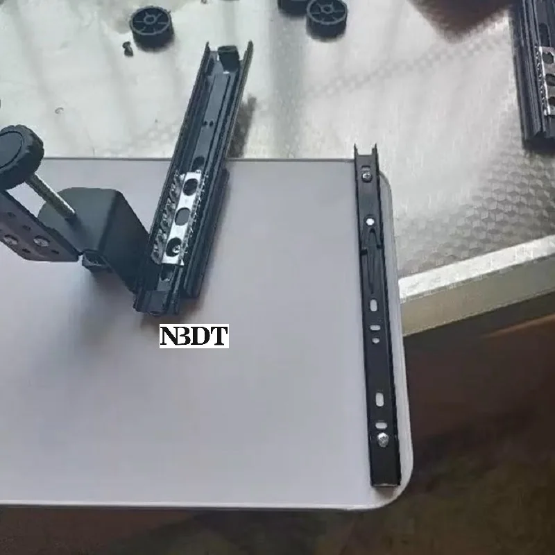 1Pair Pull Out Slide Easy Clamp On Keyboard Tray Under Desk ---No Wooden Panel Included