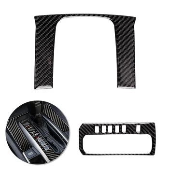 

For Honda Civic 10th Gen 2016 2017 2018 2019 Car Interior Center Control Gear Shift Panel Switch Button Carbon Fiber Cover Decor