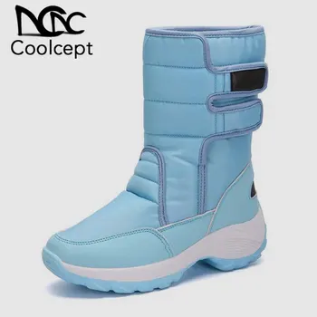 

Coolcept 4 Colors Round Toe Daily Casual Snow Boots Thick Bottom Zipper Fashion Mid Calf Boots Women Botas Footwear Size 35-42
