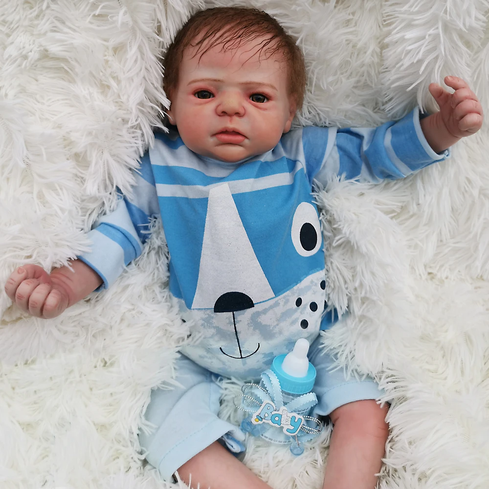 Bebe Reborn Baby Doll 22 дюйма 55 см Силиконовая виниловая Bebe Кукла Новорожденный очаровательны реалистичные для детей ясельного возраста для подарка Быстрая