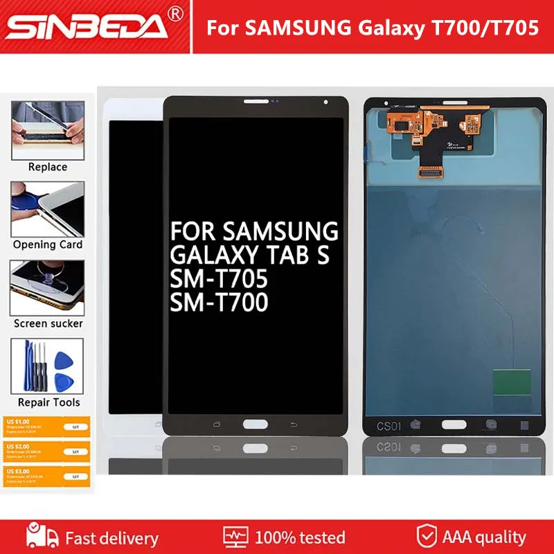 販売お値下 携帯電話用8 4インチlcdタッチスクリーン Samsung Galaxy T700 T705用 フレーム付きデジタイザー Samsung Galaxy用 Sm T705タブレット オンラインストア販促 Hartwellchiro Com Au