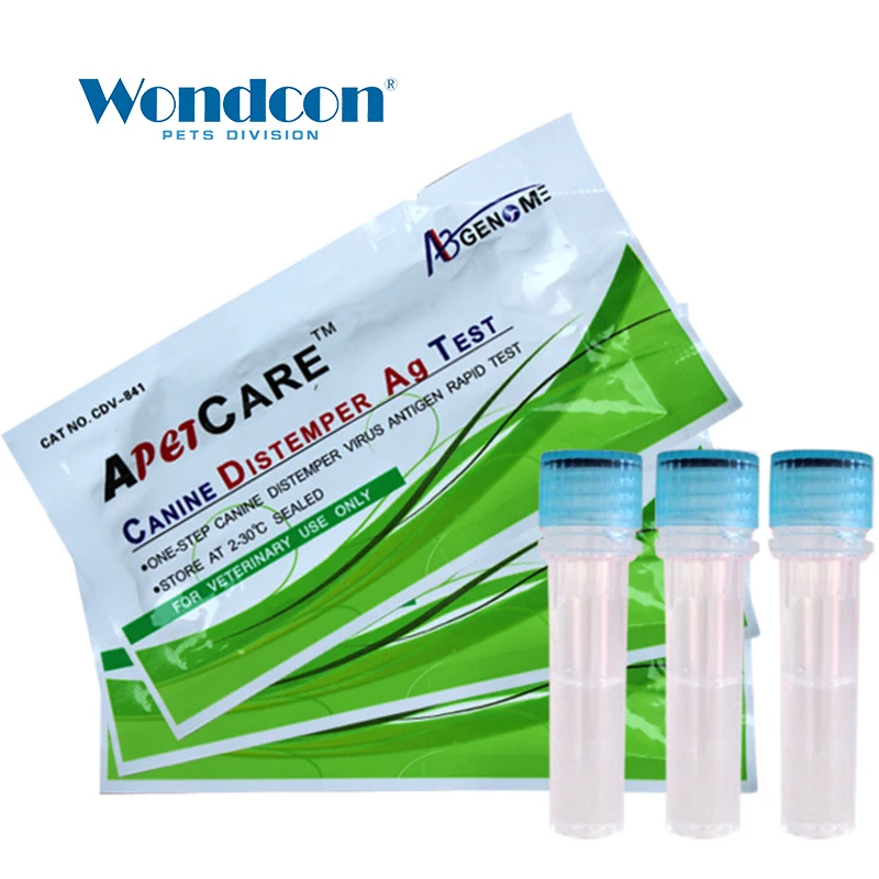 Wondcon ветеринарный canine CDV Ag тест дистемпер вируса ag тест-комплект один шаг диагностический животный экспресс-тест