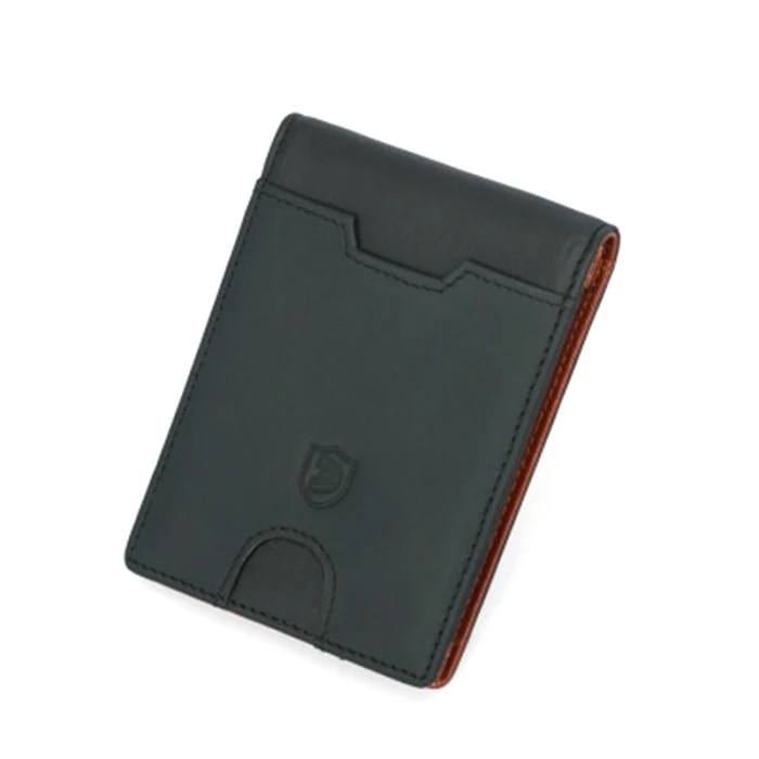 Мужской кошелек RFID держатель для карт кожаный тонкий чехол для карт с зажимом для денег Новинка