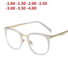 Fnished близорукость очки женские металлические круглые очки для близоруких для леди короткий прицел очки с градусом-1.0to-4,0 с коробкой NX