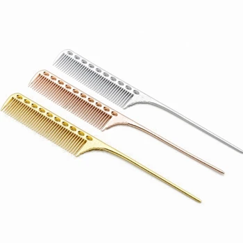 

Anti-Static Flat Comb Aluminum Hair Cut Comb Durable Professional Hair Hairdressing Comb Styling Tool Haircut Comb XJ56
