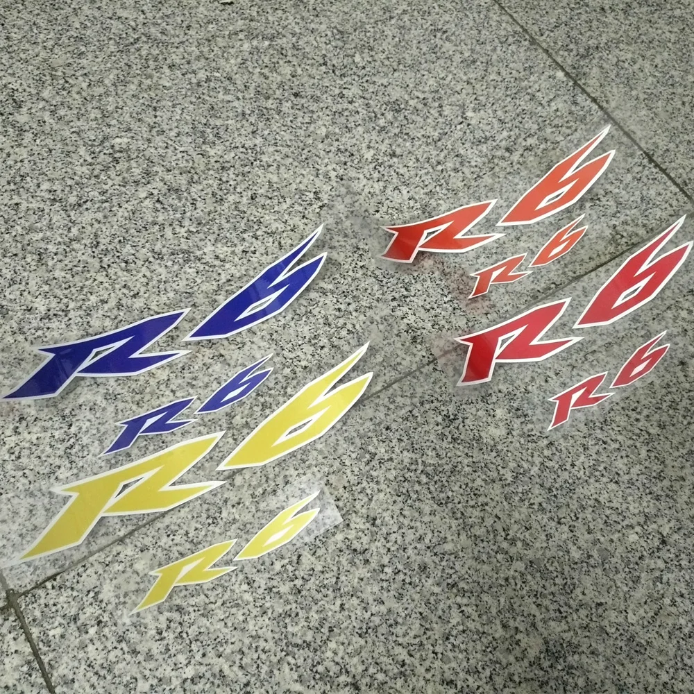 

For YAMAHA YZF R6 YZF-R6 YZFR6 Motorcycle STICKERS RIMS DECALS WHEELS Body Shell Fairing Helmet Tank Pad R6 Printing Film