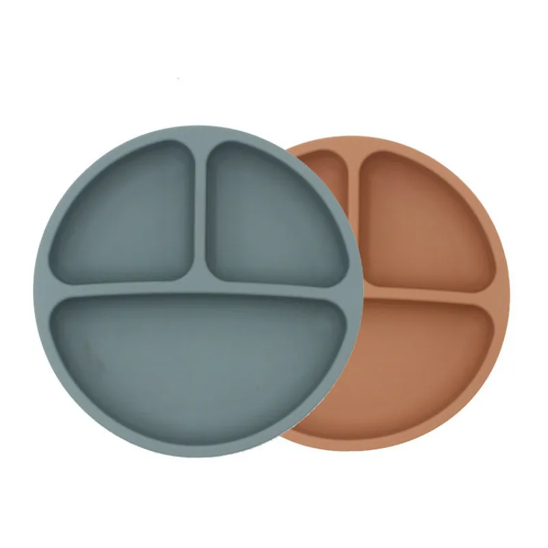 Tableware Kids Suction Feeding-Bowls Dining-Plate Children Dishes Toddle Baby Silicone
