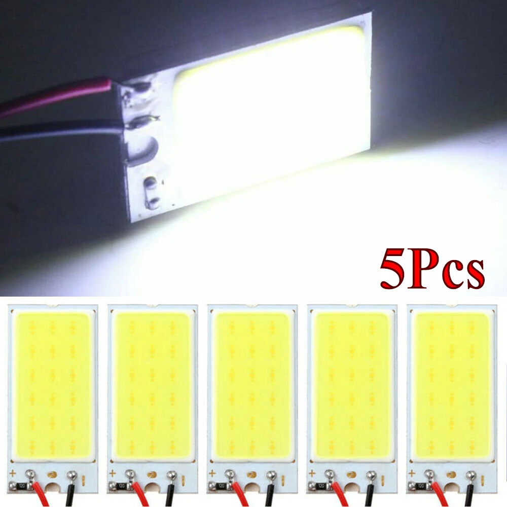 

5Pcs / 10Pcs White COB 18 LED Plate Car Interior Dome Light Bulb T10 Festoon 12V Lights