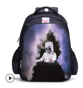 Модная милая детская школьная сумка, популярный рюкзак DJ Marshmello, школьные подарки для учеников начальной и средней школы - Color: picture color