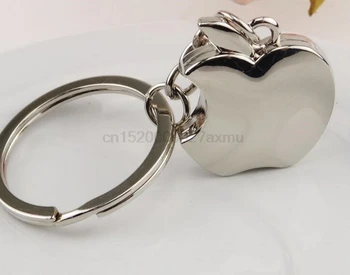 

100PCS Novelty Souvenir Metal Apple Key Chain Creative Gifts Apple Keychain Trinket ring car key ring