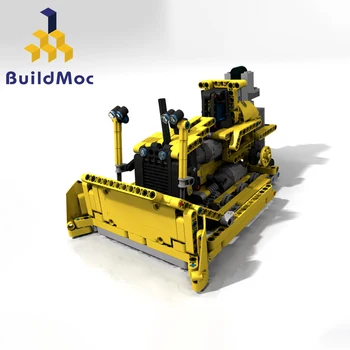 

BulidMOC Engineering Bulldozer Crane Technic Dump Truck Building Blocks City Construction vehicle car Toy For Children kids gift