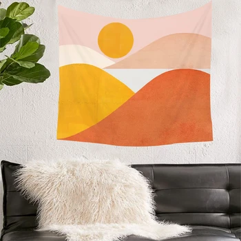 

Nordic Style Tapestry Wall Hanging Aesthetic Dorm Room Art White Tapestry Van Gogh Wandteppich Living Room Decoration EB50GT