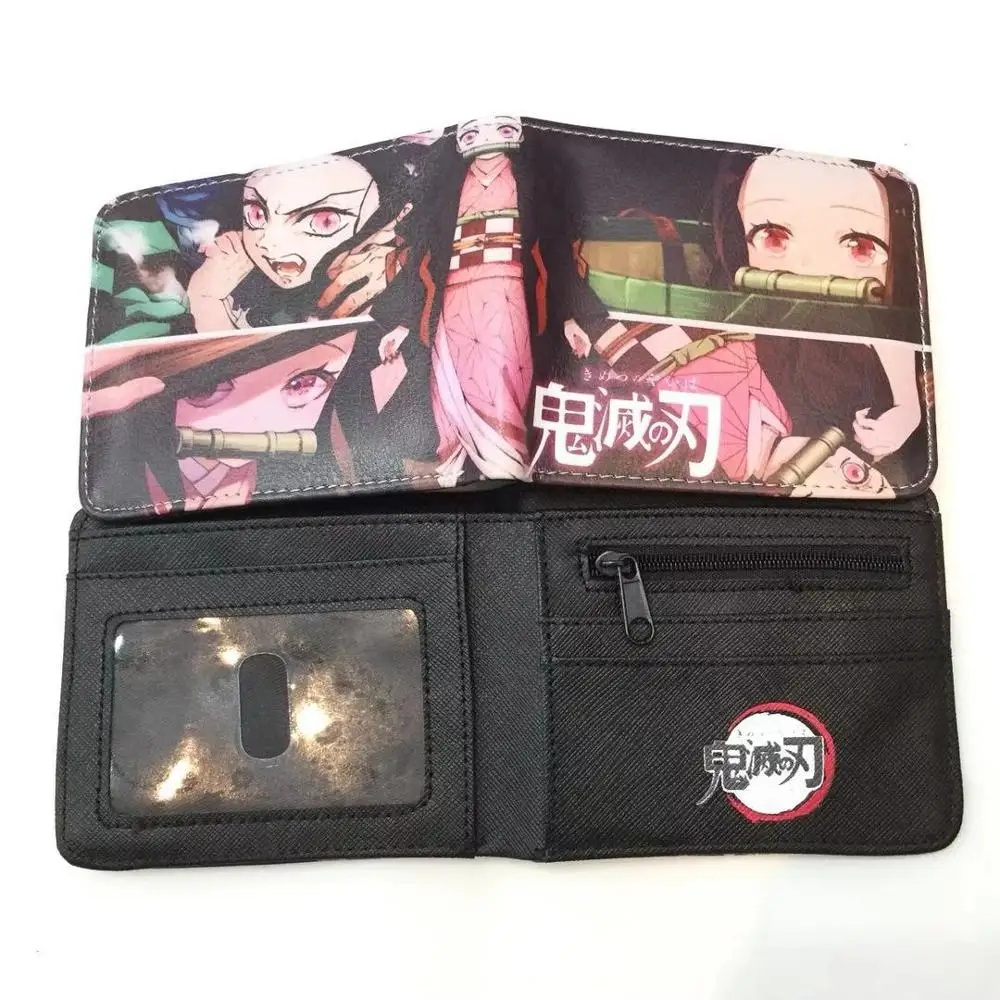 21 Аниме Bifold кошелек Demon Slayer: Kimetsu no Yaiba портмоне на молнии фото держатель для карт посылка Studend кошельки с персонажами мультфильмов - Цвет: 21