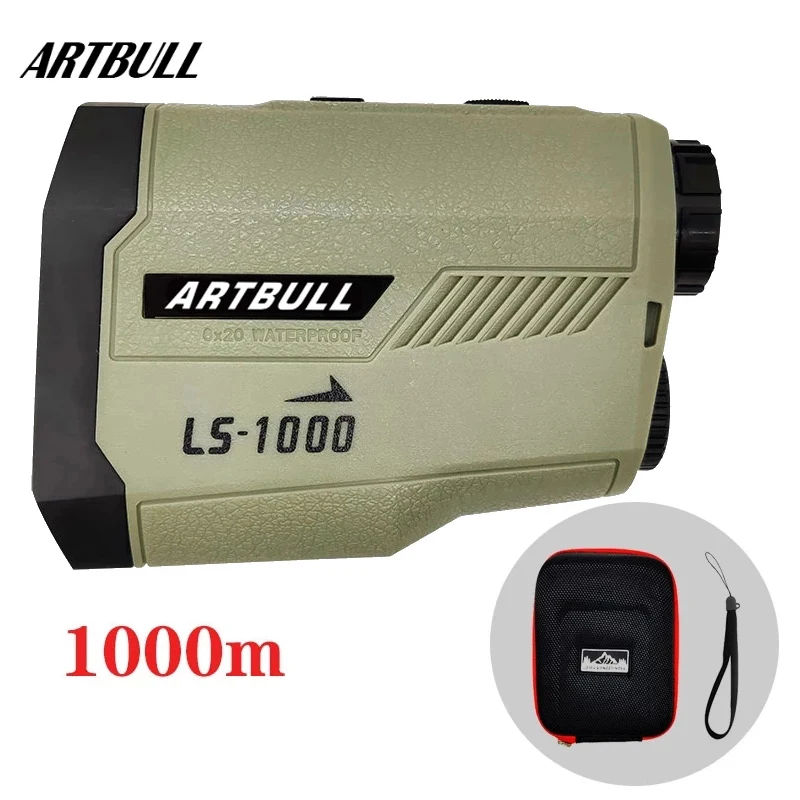 Artbull laser rangefinder 1000m golf range finder com inclinação bandeira-bloqueio inclinação pino laser medidor de distância para a caça