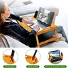 Adjustable Bamboo Desk Shelf Dormitory Bed laptop stand Two Flowers Book Reading laptop table ► Photo 3/6