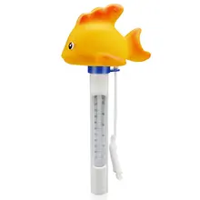 Плавающий термометр в форме рыбы Премиум термометр для измерения температуры воды с струной Небьющиеся для наружных внутренних бассейнов