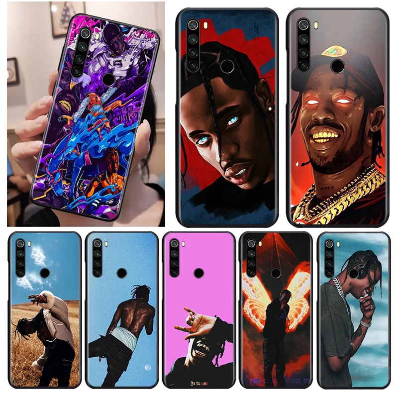 

Travis Scott Hip Hop Black Cover For Xiaomi Redmi Note 9 9S 8T 8 7 6 5A 5 4X 4 Pro Max Soft Phone Case