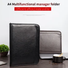 A4 папка для документов, A4 органайзеры из искусственной кожи офисные школьные принадлежности папка для документов органайзеры с папка c калькулятором менеджер