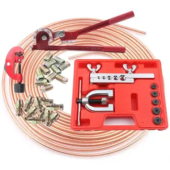 

Car Brake Pipes Kit 7.62m 25ft Brake Pipes Brake Line Tubing With Pipe Cutting Machine Pipe Bending Machine Flaring Tool