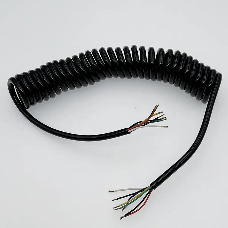 CVP Trailer Cable Curly Spiral Cable 3M RV Parts Van Camper Accessories Caravan Components Signal Electric Wire Connectors