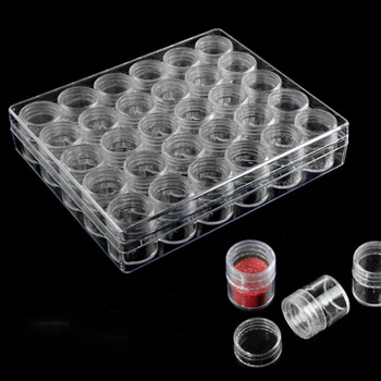 

Transparent 30 Grid Storage Bottle Acrylic Diamond Painting Tool Storage Box Powder Object Jewelry Storage Bottle