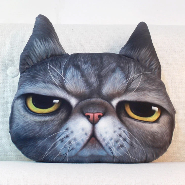 like pic Кошка кукла Детская плюшевая игрушка 3D кошка лицо Подушка Детские Дети мягкая игрушка подарок на день Святого Валентина - Цвет: like pic