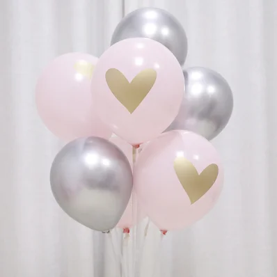 as picture 10 шт. 10 дюймов воздушный шар в форме сердца I love you принт Декор из латекса поставки С Днем Рождения шар на День святого Валентина Свадебная вечеринка - Цвет: as picture
