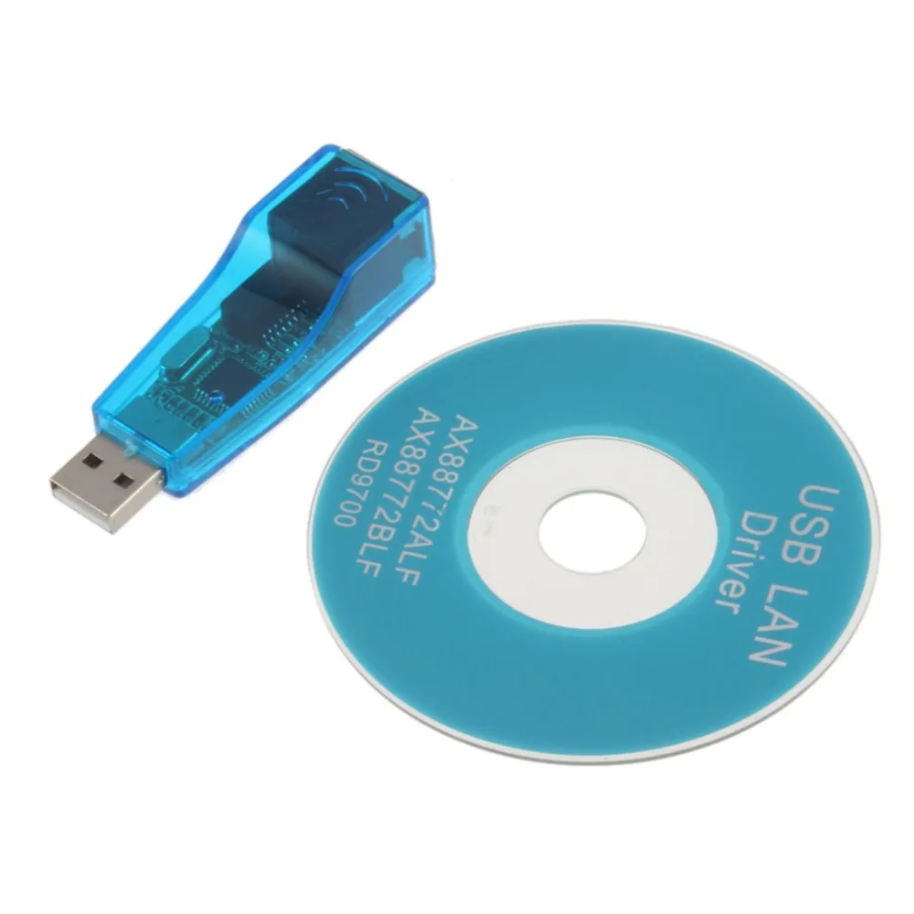

USB 1.1 To LAN RJ45 Ethernet 10/100Mbps Network Card Adapter For Win7 Win8 Android Tablet PC Blue Wholesale