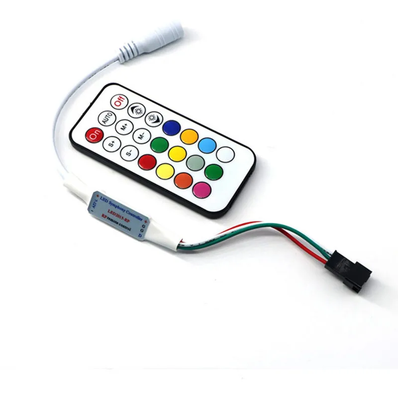 IR RF 21Key 7 V-12 V DIY Мини маленький светодиодный RGB пиксельный светильник-контроллер для WS2811 SK6812 WS2812B 1903, с пультом дистанционного управления