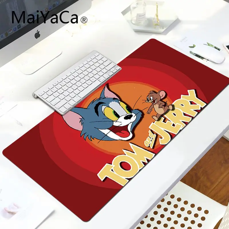 MaiYaCa Том и Джерри, мультяшный компьютерный игровой коврик для мыши, Комфортный коврик для мыши, игровой коврик для мыши, игровой коврик для мыши - Цвет: LockEdge 30x80cm