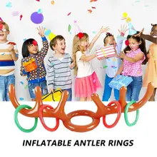 Рождественские оленьи рога, головная повязка, детские игрушки для игр на открытом воздухе, надувное кольцо из ПВХ, игрушки, надежная производительность и долгий срок службы