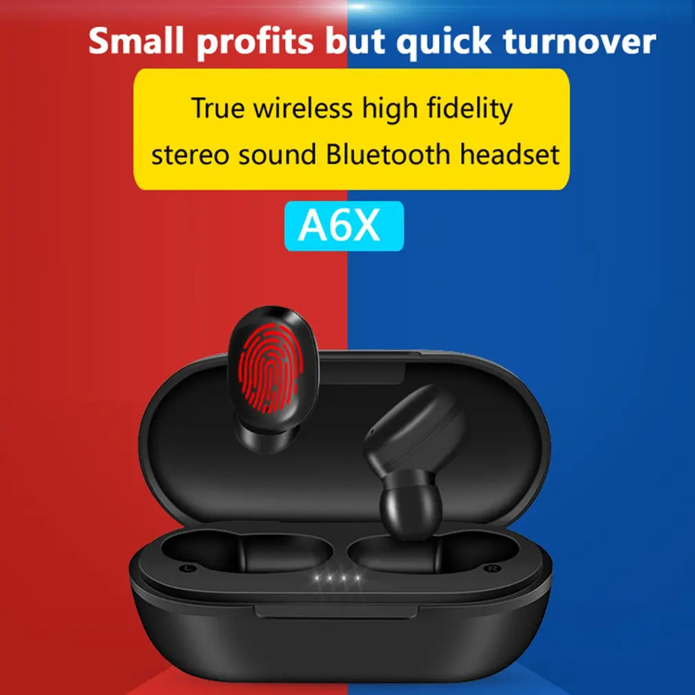 Беспроводные наушники A6x с поддержкой Bluetooth 5 0 и функцией отпечатков