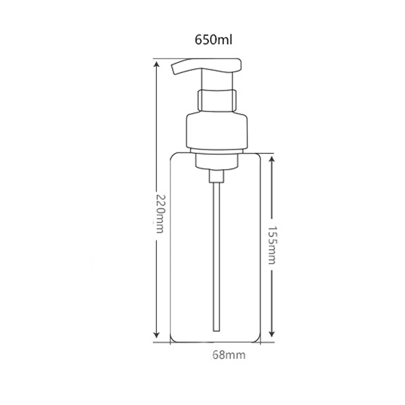 650ml Liquid Soap Dispenser Plastic Foaming Bottle Pump Container Hand Sanitizer