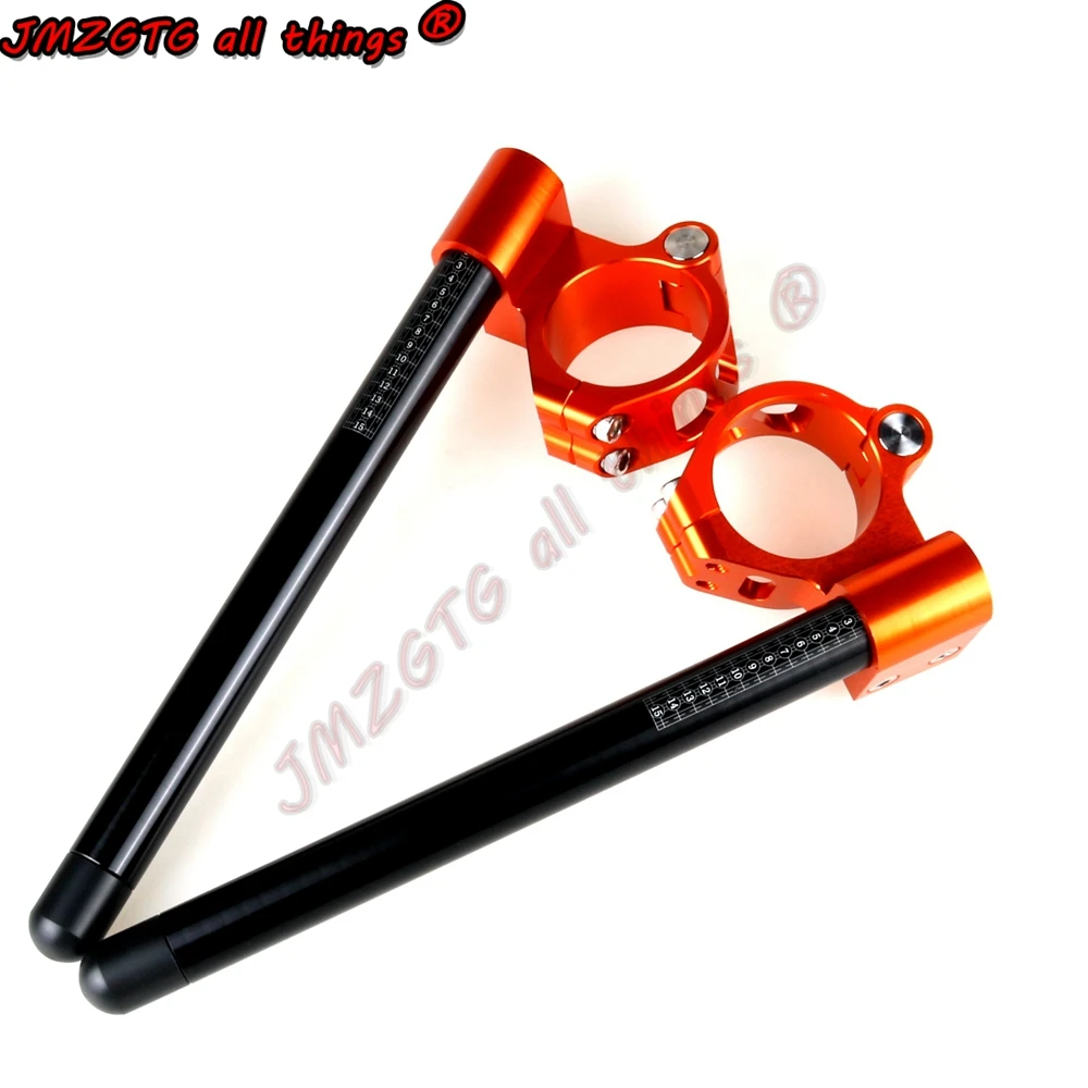 Racing CNC Clip On Handle Bars For KTM RC200 RC390