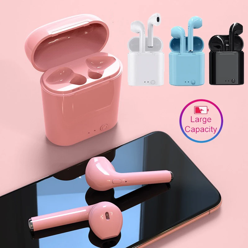 New i7s TWS Mini Wireless Earphones Bluetooth Headphones Sports Headset Waterproof Earbuds Music Earpiece For All SmartPhone | Электроника