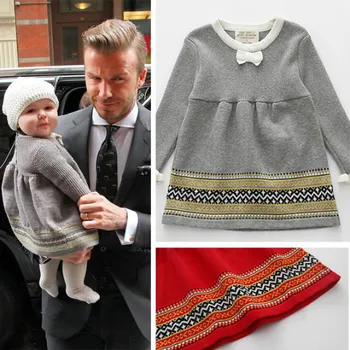 

Girls Knitted Dress 2020 Autumn Winter Clothes Lattice Kids Toddler Baby Dress for Girl Princess Cotton Warm Christmas Dresses