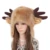 Women Men Winter Furry Plush Snow Trapper Hat Cute Ox Horns Deer Antlers Fluffy Animal Cap with Ear Flap Cosplay Earmuff 8
