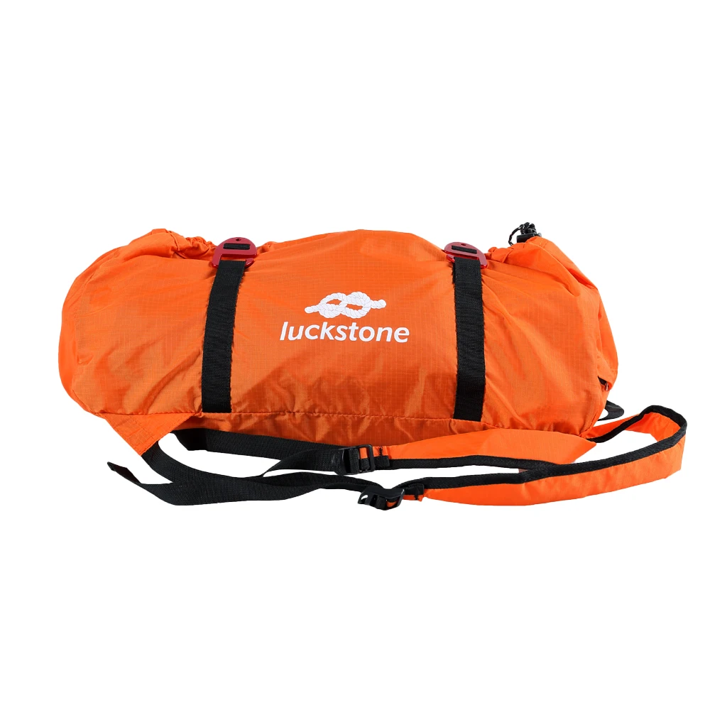 

Folding Climbing Rope Bag Backpack & Ground Sheet W/ Webbing Quickdraw Hook