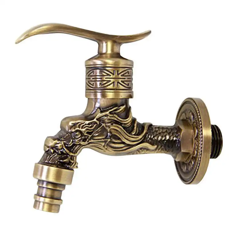 Dragon Carved Decorative Water Faucet Tap for Home Club Hotel Decoration 