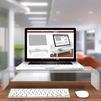 

Acrylic Universal Computer Monitor Riser Stand for Home Office Business Desk G6DC