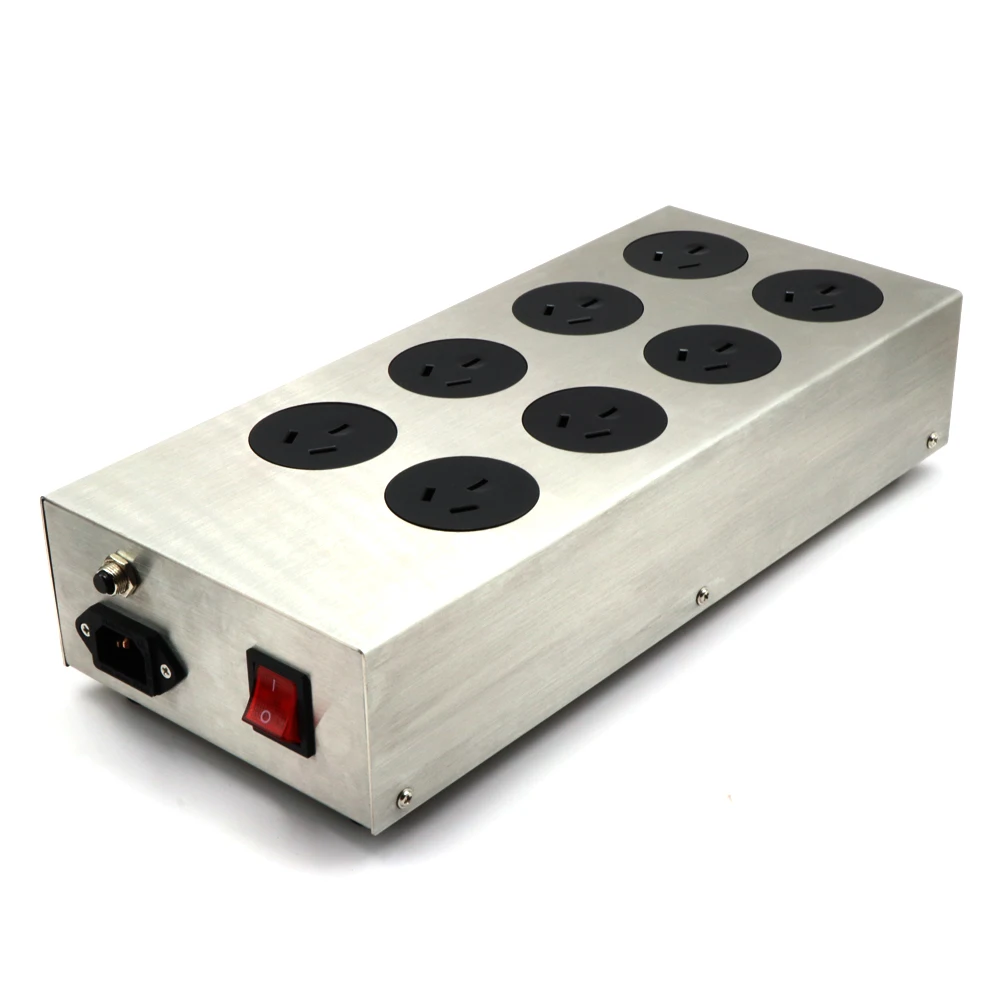 AU800 Monosaudio US800 Hi-Fi мощность фильтр завод, США Разъем 8 способов AC мощность кондиционер Audiophile Мощность очиститель - Цвет: AU800