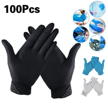 

100pcs Disposable Latex Gloves Non-Slip Rubber Latex Gloves Universal Industrial Dishwashing Kitchen Household Cleaning Gloves
