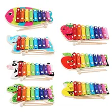 Деревянная развивающая игрушка ксилофон перкуссия музыкальная игрушка